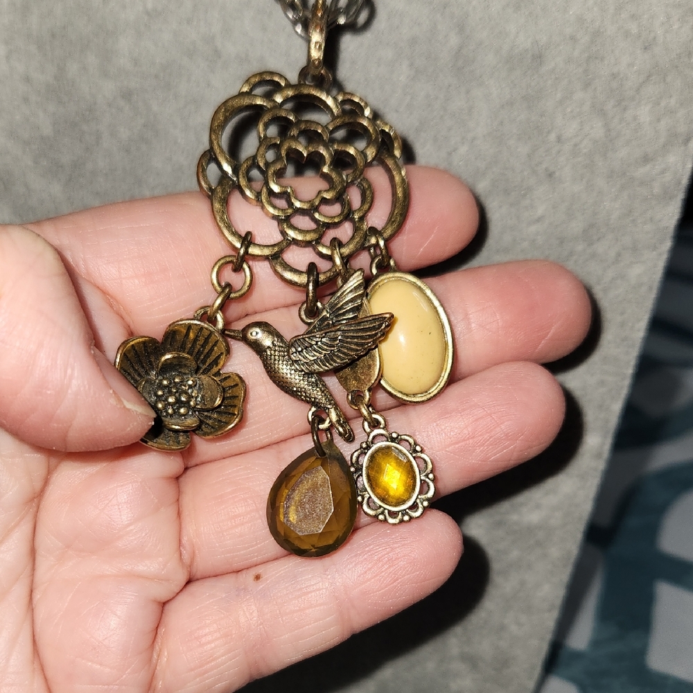 Vintage Gold Charm Necklace